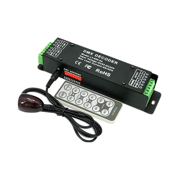 LT-850-5A, DC CV SMPS DMX512 DMX-PWN Decoder, Realize 0-100% brightness and various changing effect for LED lights, 5 Warranty